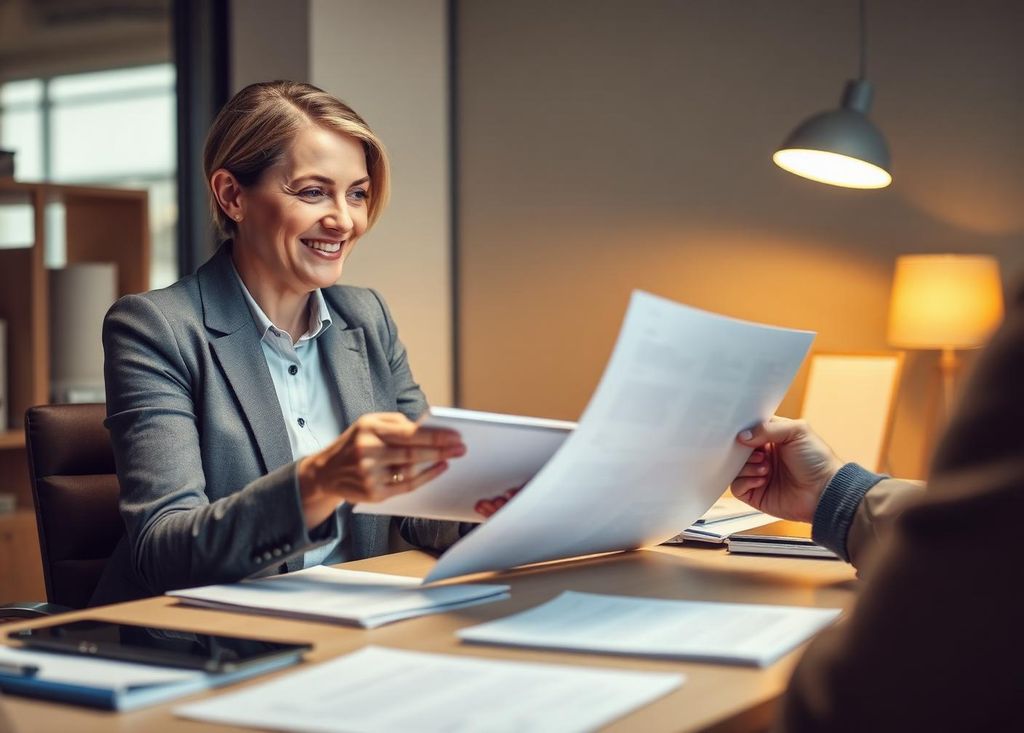 Conseiller SOS Mon Garage expliquant un dossier de sinistre à un client